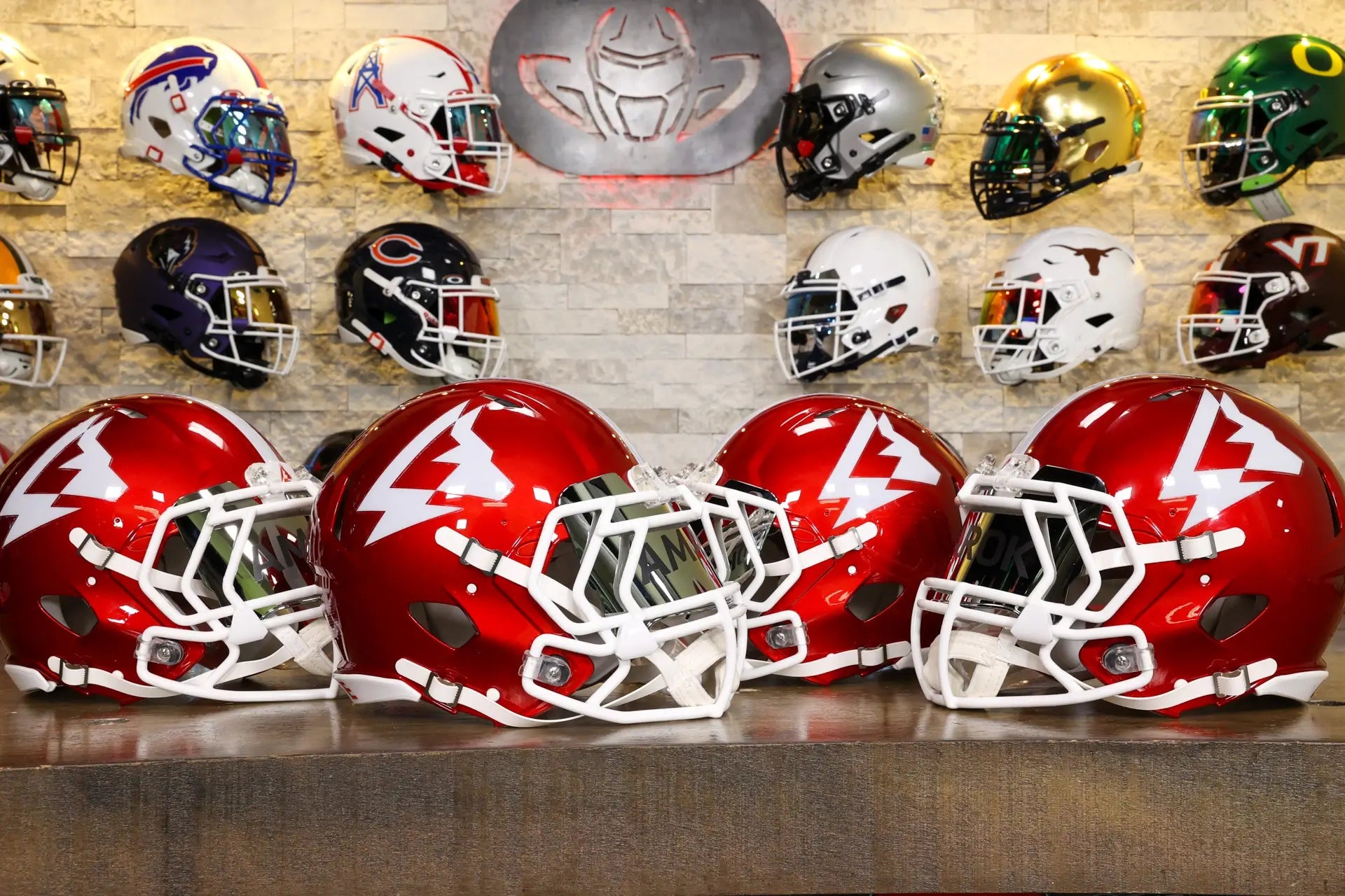 custom your own football helmets Helmet Fanz Collectibles Custom American Football Helmets -