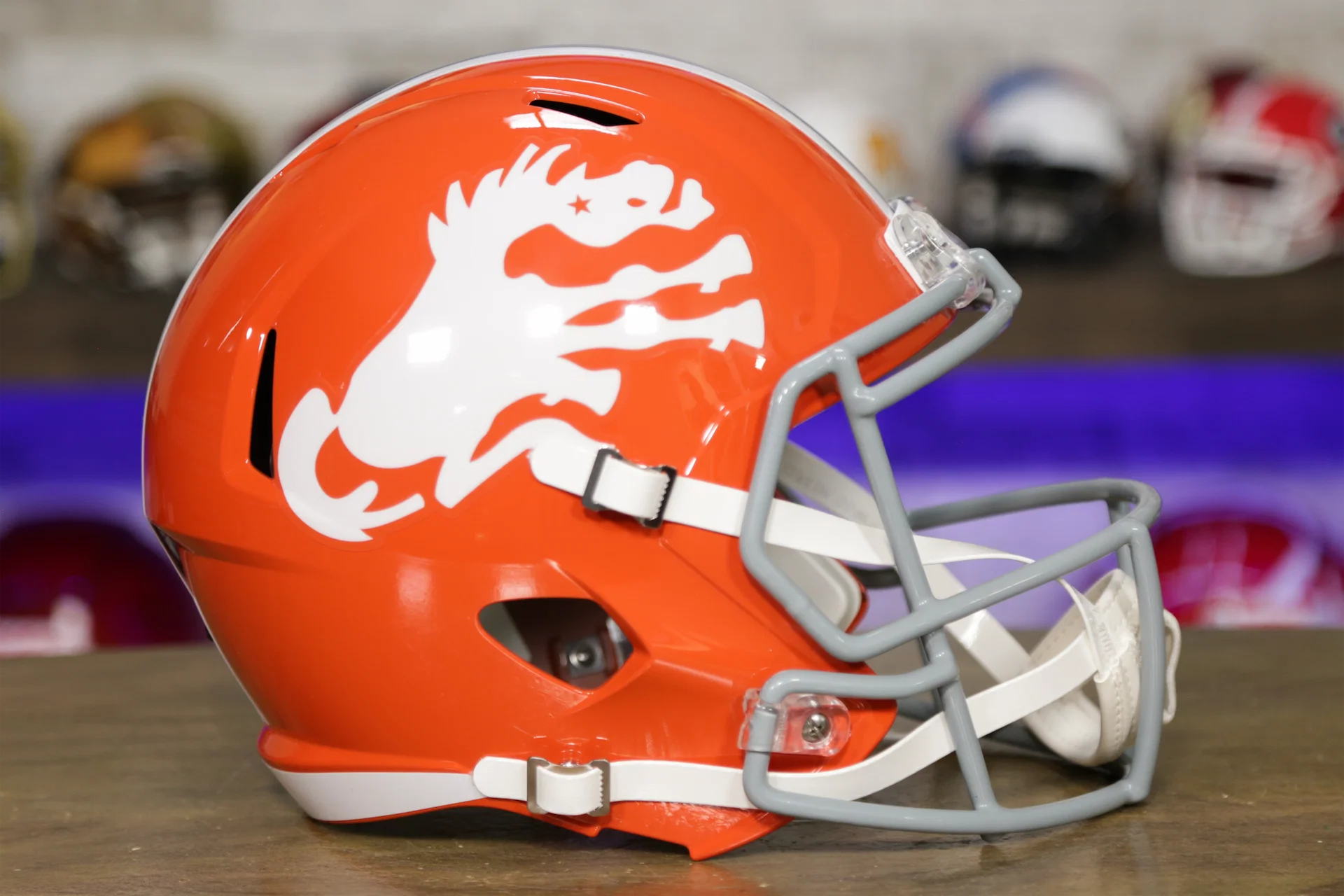 Denver Broncos Riddell Speed Display Helmet 1966 Throwback