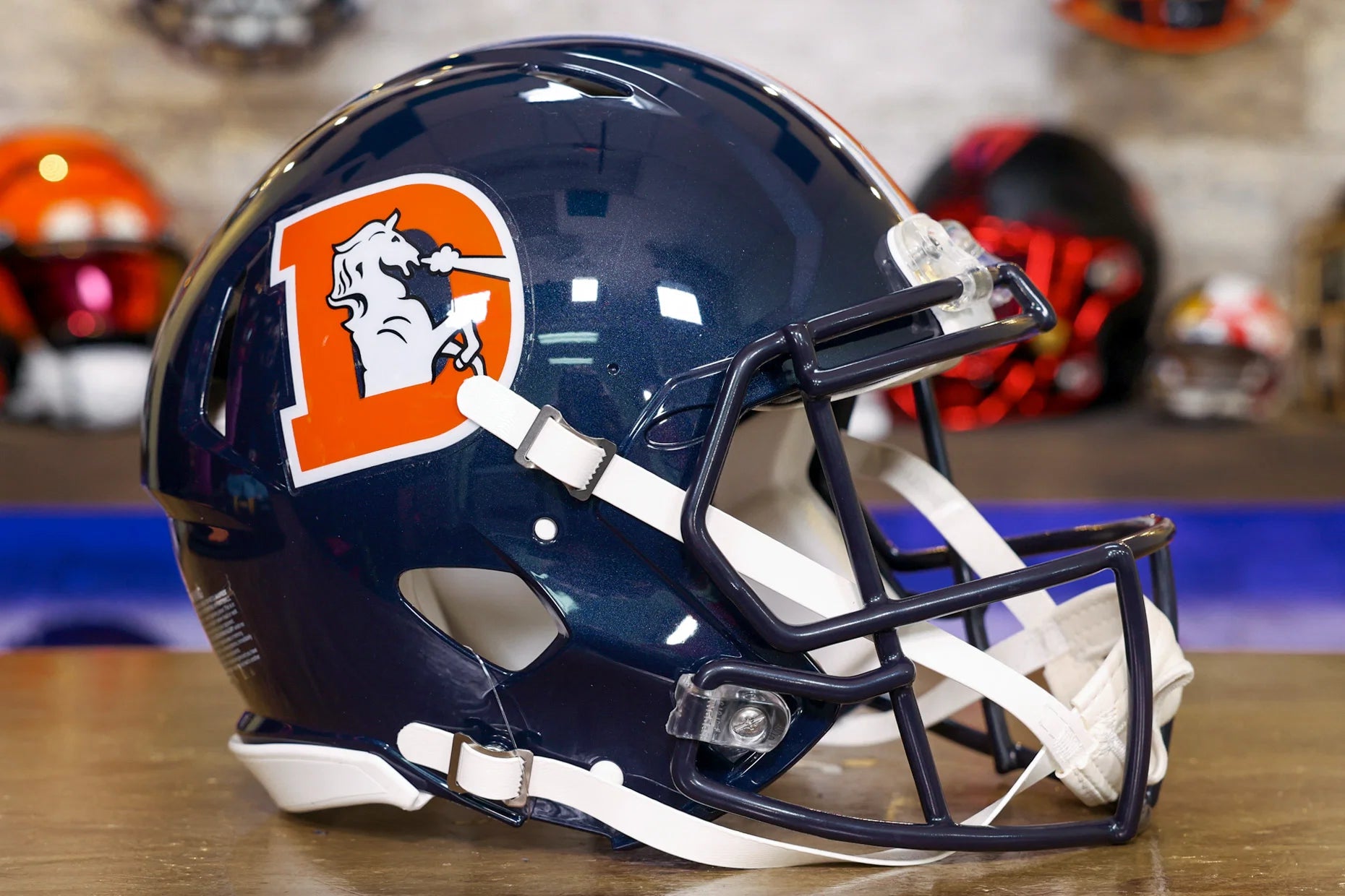 denver broncos football helmet image Denver Broncos Riddell Speed Authentic Helmet
