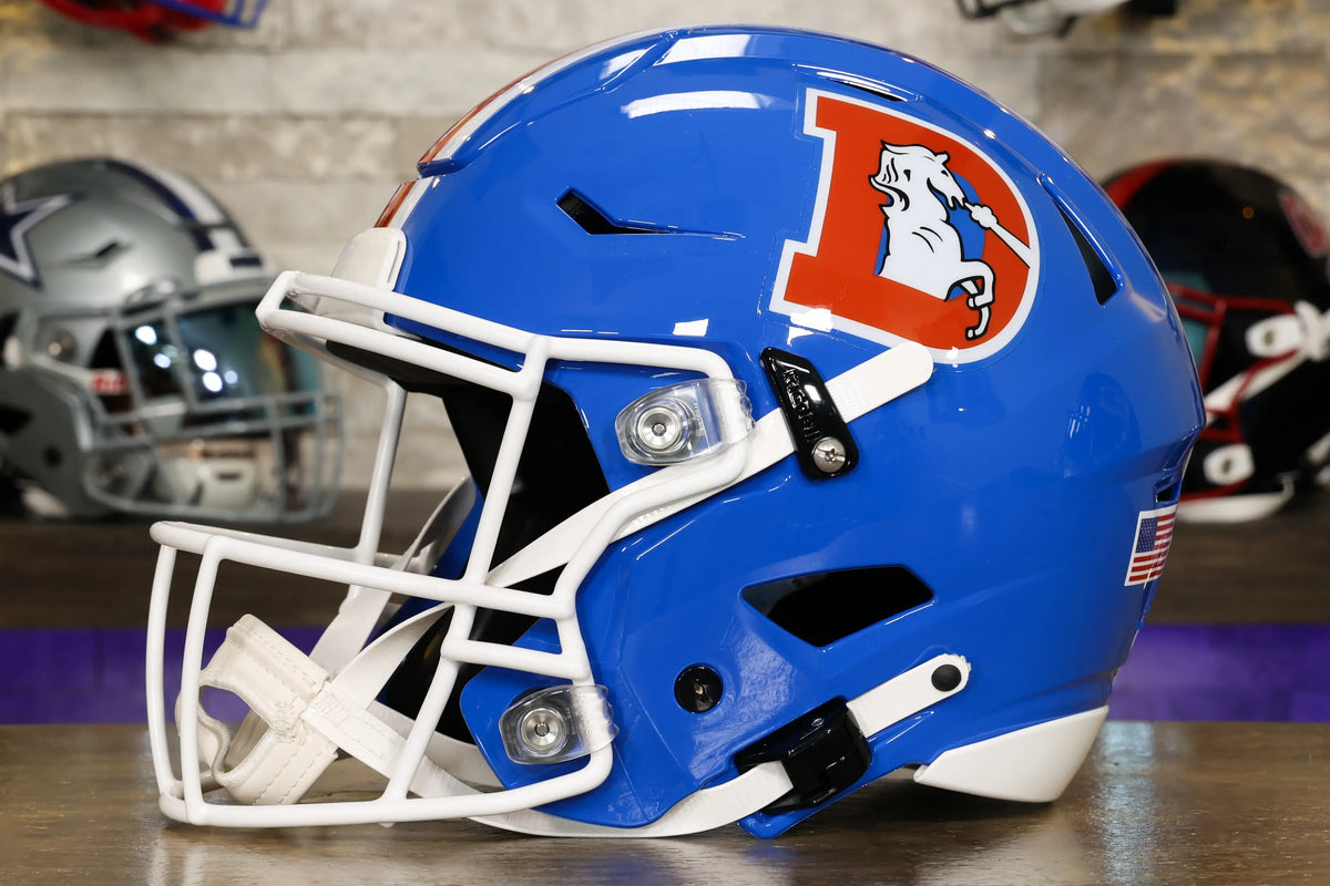 Broncos Mini Helmet Riddell Denver Broncos Throwback Mini Helmet 1975-96 Edition, NFL Licensed Broncos Mini Helmet Riddell Denver Broncos Throwback Mini Helmet 1975-96 Edition, NFL Licensed