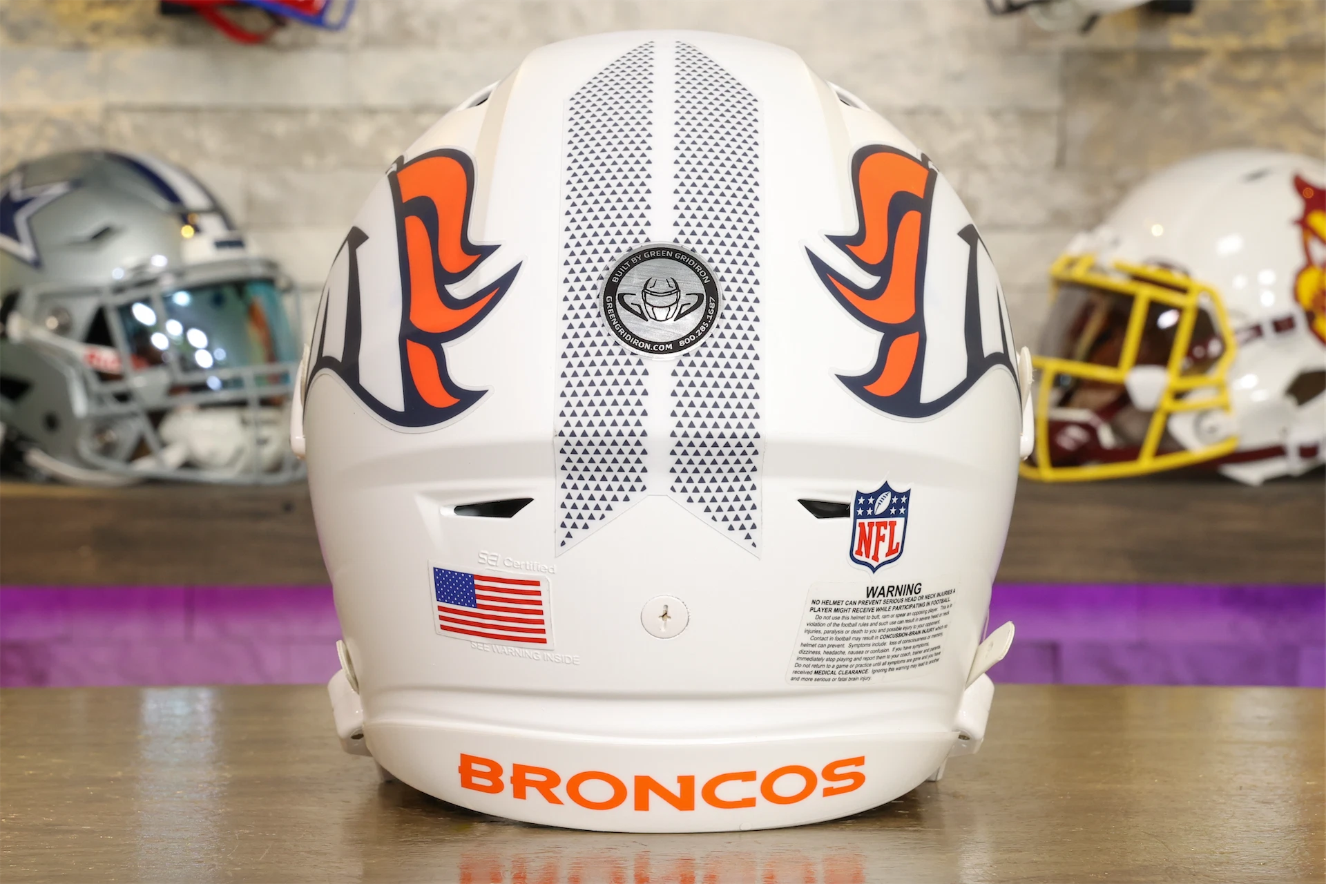 brogies nfl motorcycle helmets Denver Broncos Riddell SpeedFlex Helmet