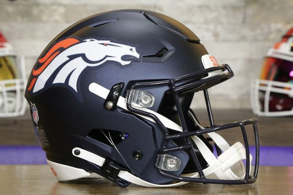 denver motorcycle helmet Broncos Authentic Riddell SpeedFlex Game Day Treasures John Elway Autographed Denver Broncos