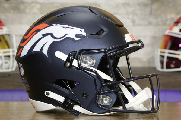 custom motorcycle helmets denver Denver Broncos Riddell SpeedFlex Helmet – Green Gridiron, Inc