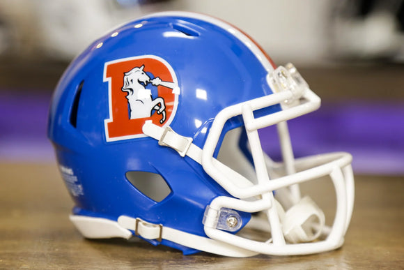 disney xd old shows football helmet Denver Broncos Riddell Speed Mini Helmet