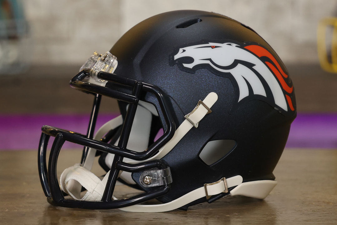 denver broncos leather football helmet Riddell Denver Broncos Speed Mini Helmet, Onesize