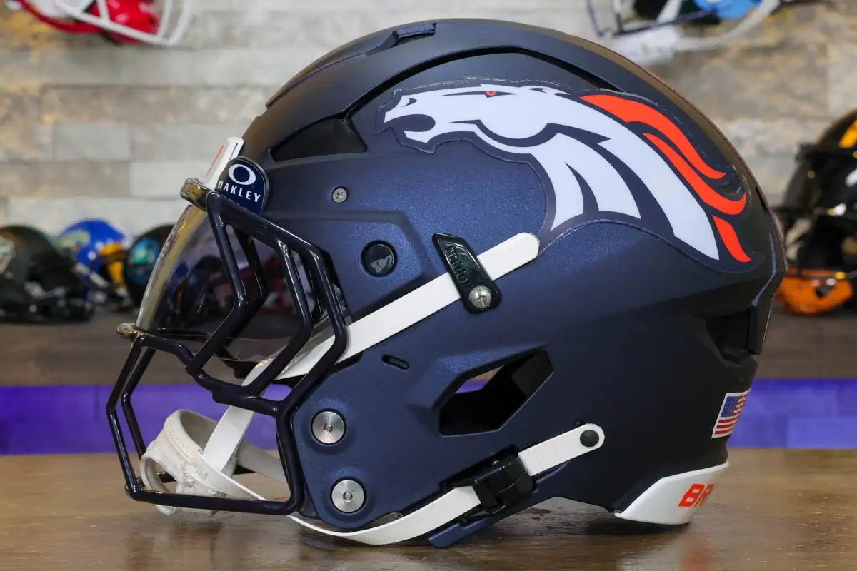Denver Broncos Riddell Axiom Authentic Helmet | Green Gridiron , Inc.