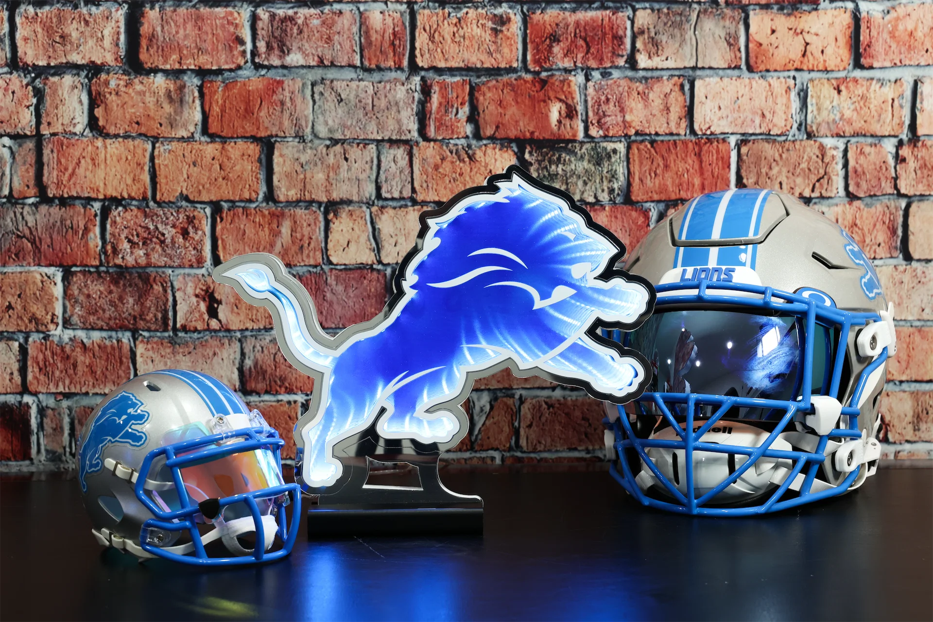 NFL LED インフィニティ ロゴ ライト - デトロイト ライオンズ – Green
