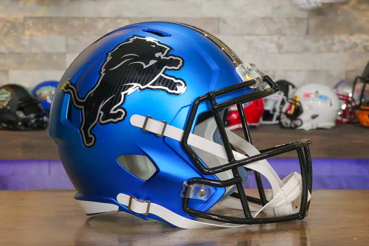 Detroit Lions Riddell Speed Display Helmet - Rivalries