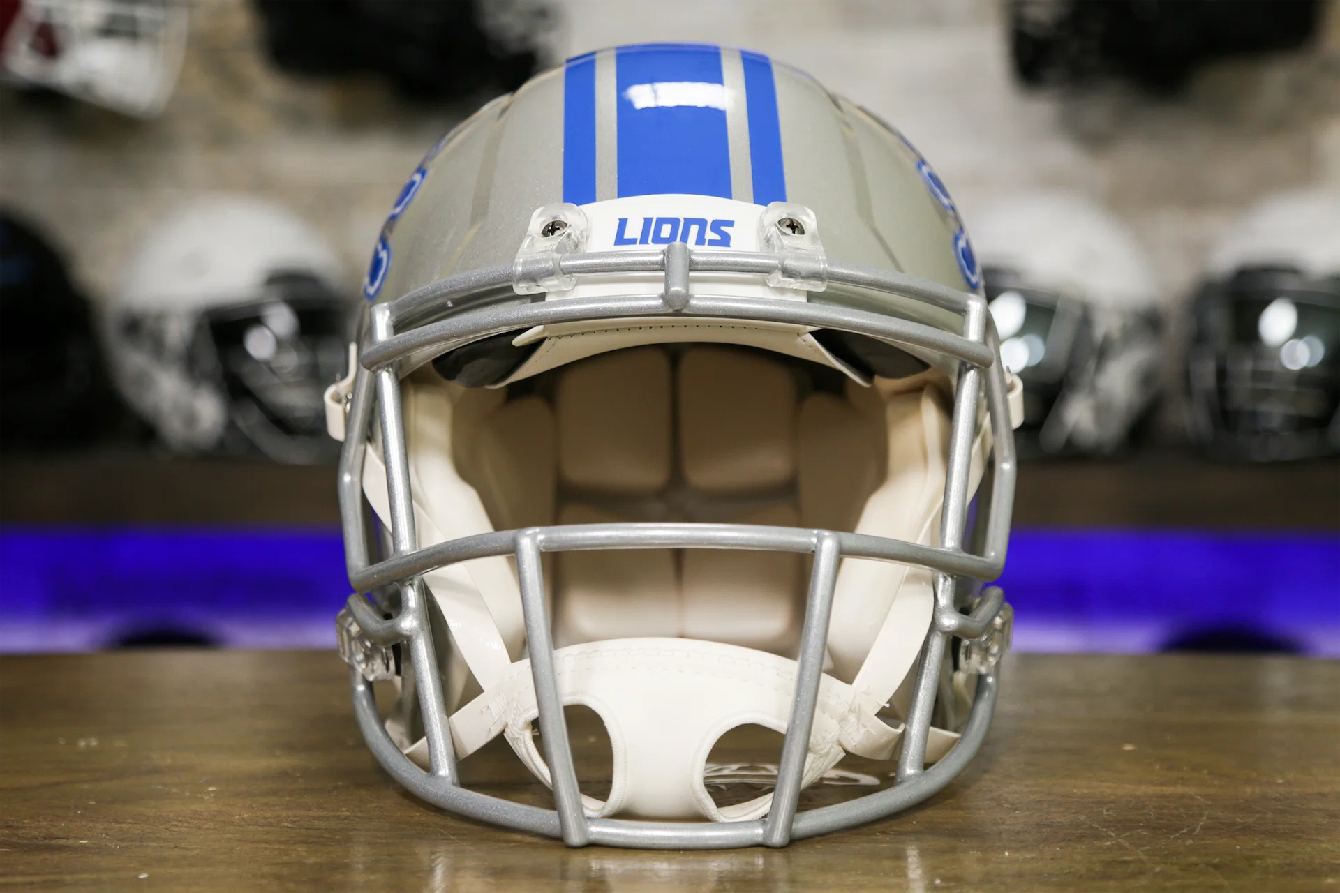 detroit football helmet 2017 Detroit Lions Riddell Speed Authentic Helmet