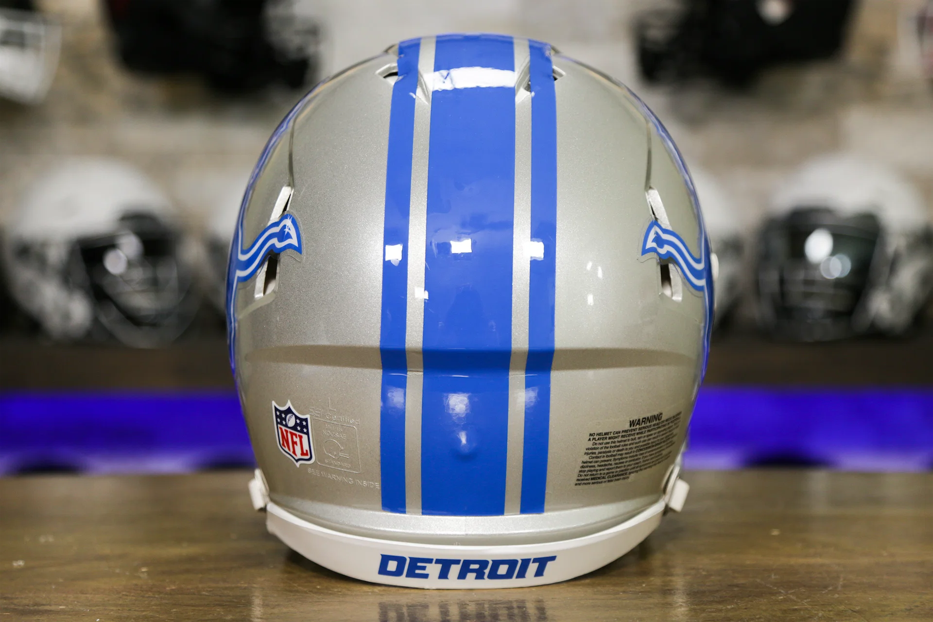 detroit football helmet 2017 Detroit Lions Riddell Speed Authentic Helmet