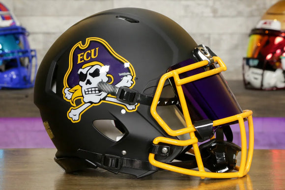 carbon 3d football helmet East Carolina Pirates Riddell Speed Authentic Helmet
