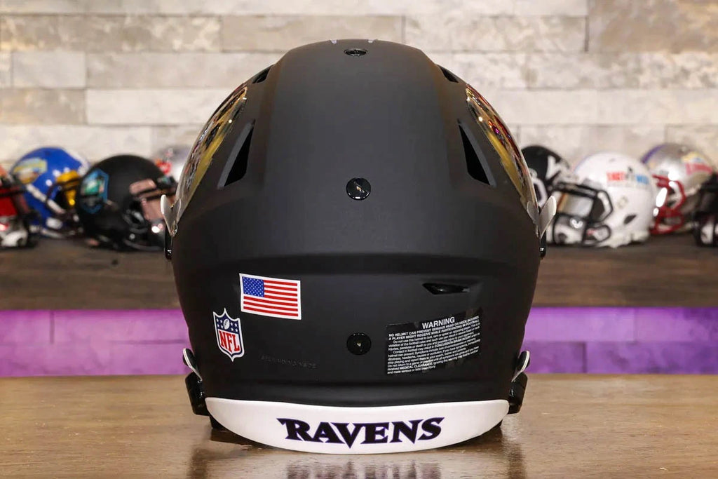Baltimore Ravens Darkness Helmet On Field Alternate Authentic SpeedFlex