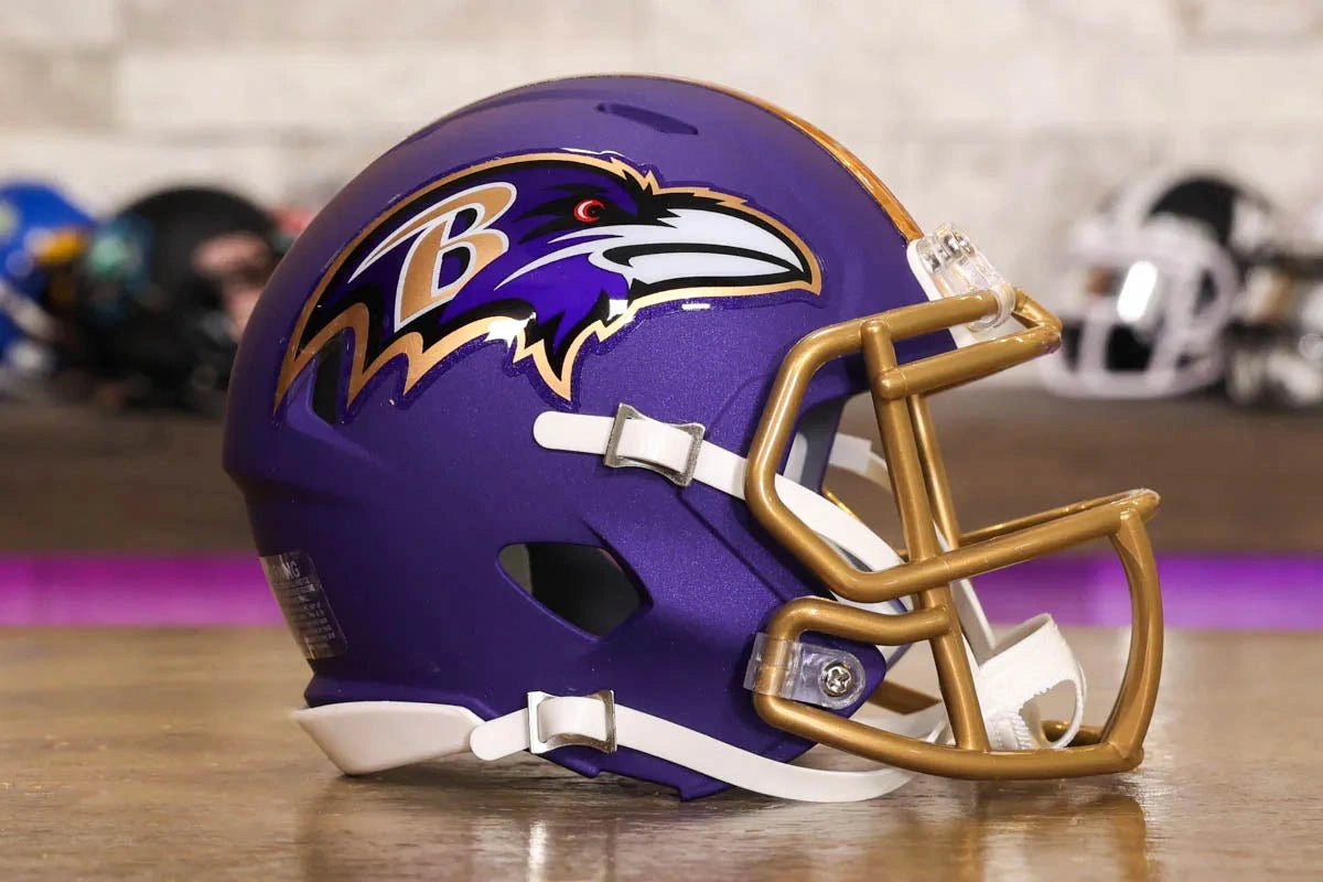 Baltimore Ravens Riddell Speed Mini Helmet - Purple Rising
