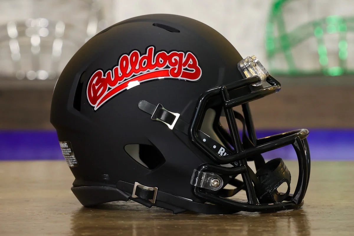 black red football helmet Fresno State Bulldogs Riddell Speed Mini Helmet
