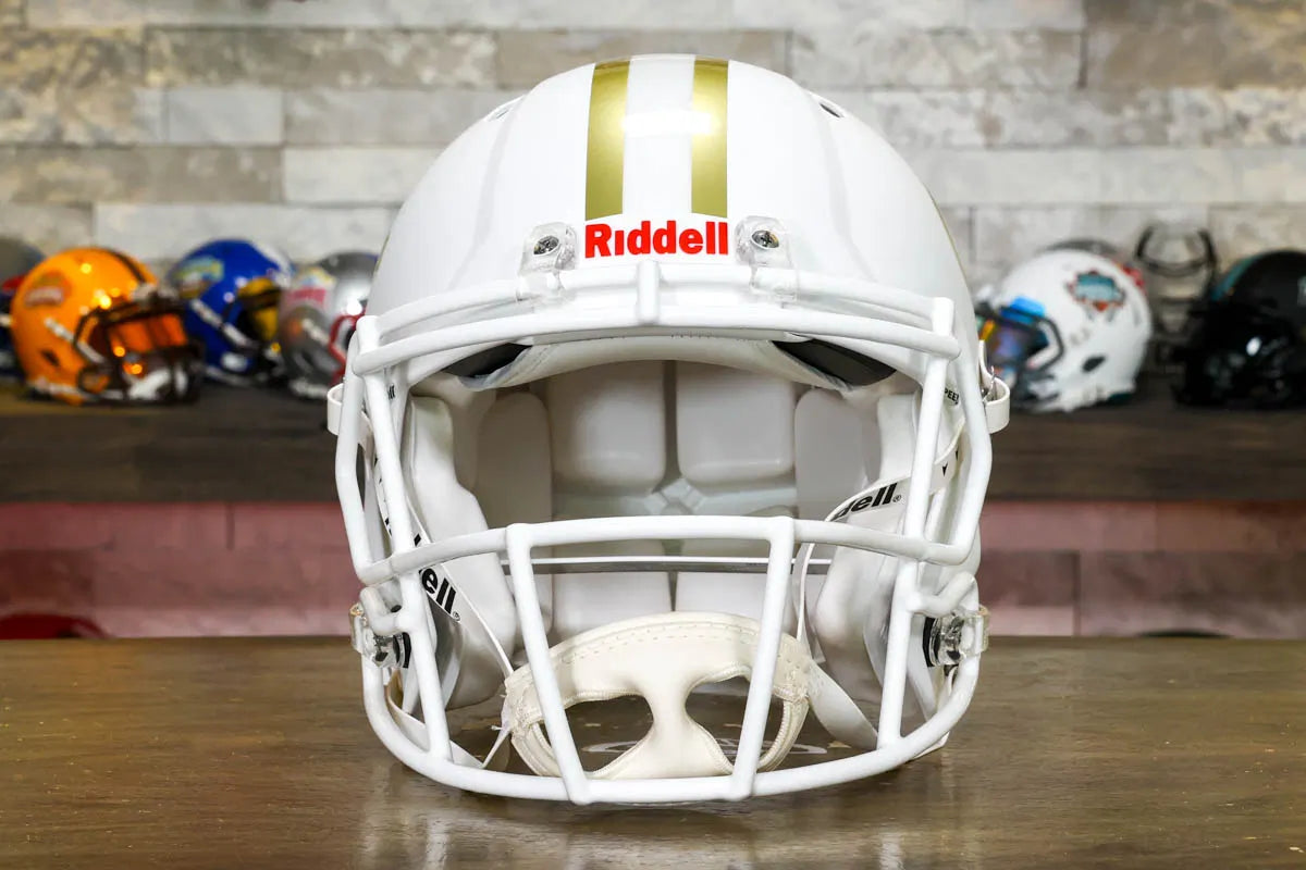 Georgia Tech Yellow Jackets Riddell Speed Authentic Helmet - Flat