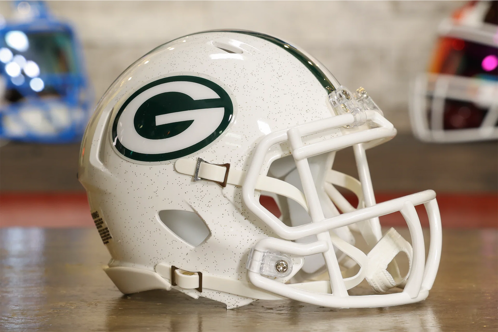 Green Bay Packers Riddell Speed Mini Helmet Winter Warning Alternate