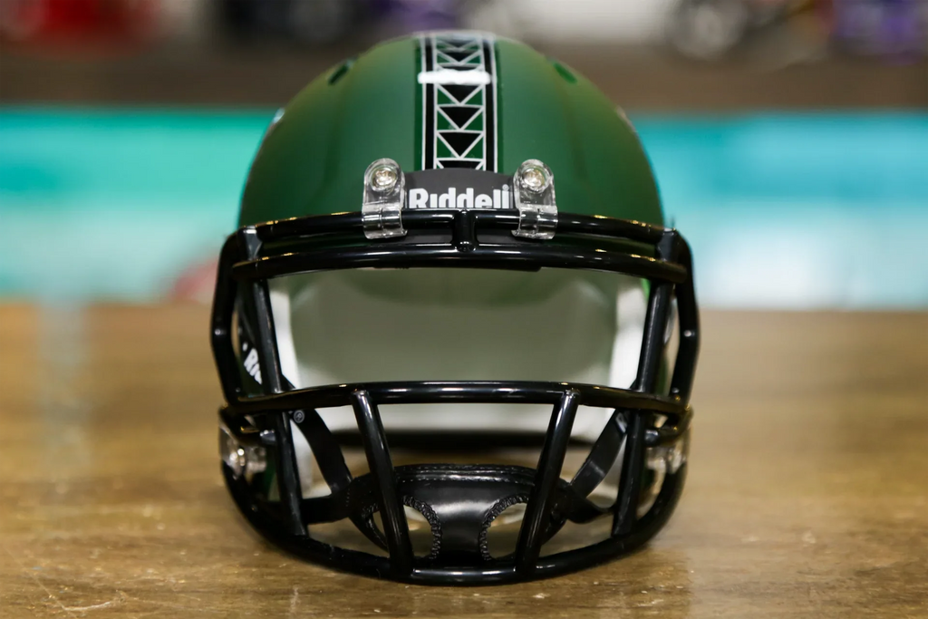 Hawaii Warriors NCAA Mini Speed Football Helmet Matte Green