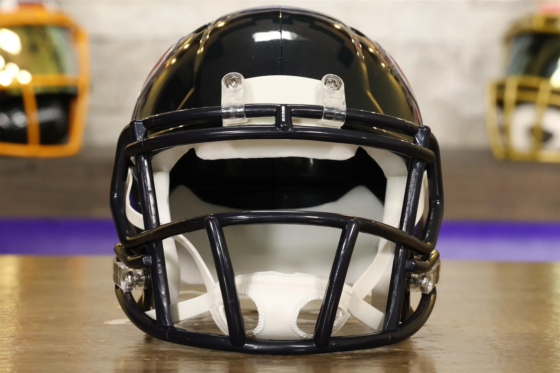 black gold smoked football helmet visor Houston Texans Speed Mini Helmet