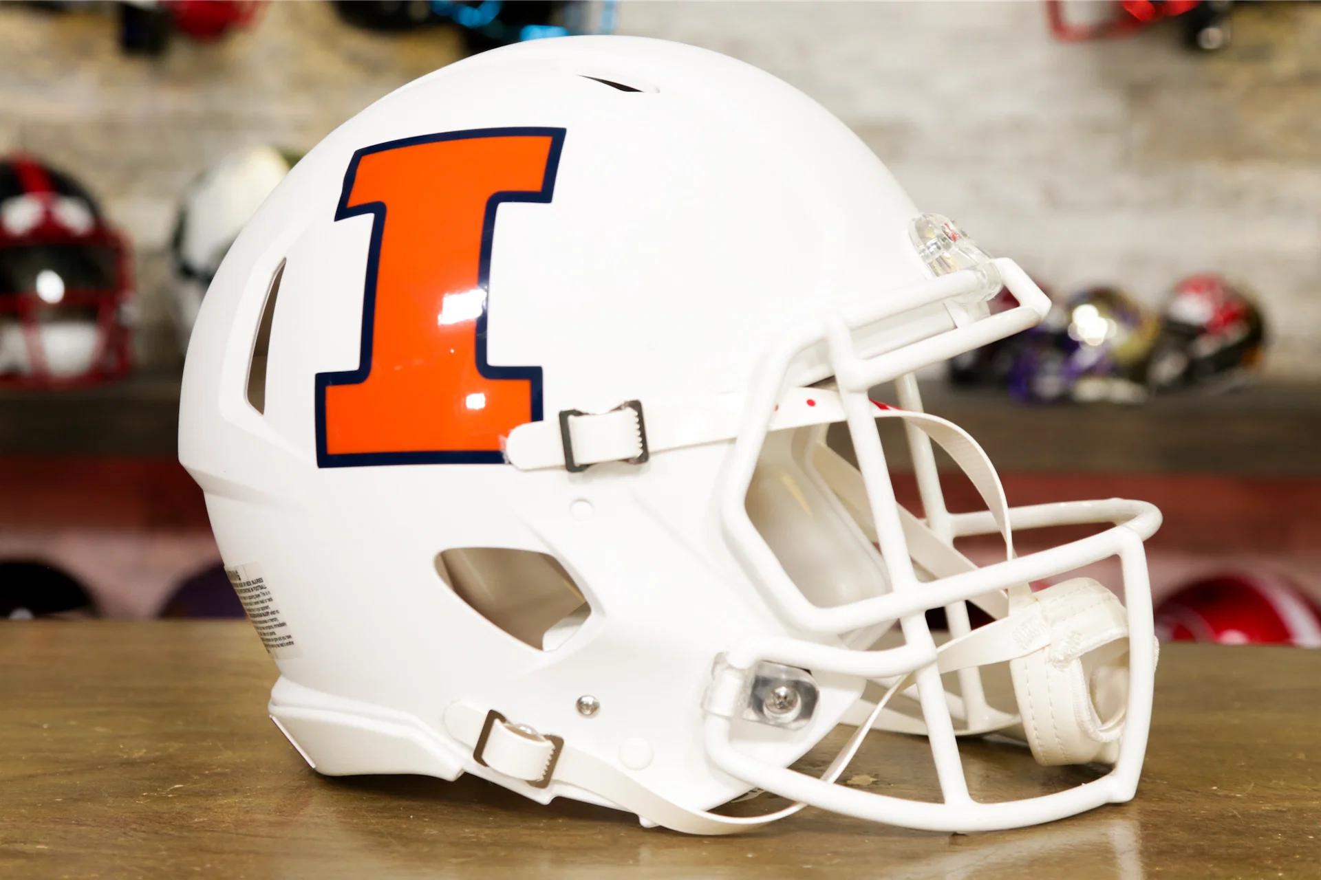 fighting illini football helmet Illinois Fighting Illini White Riddell NCAA Authentic Speed Helmet