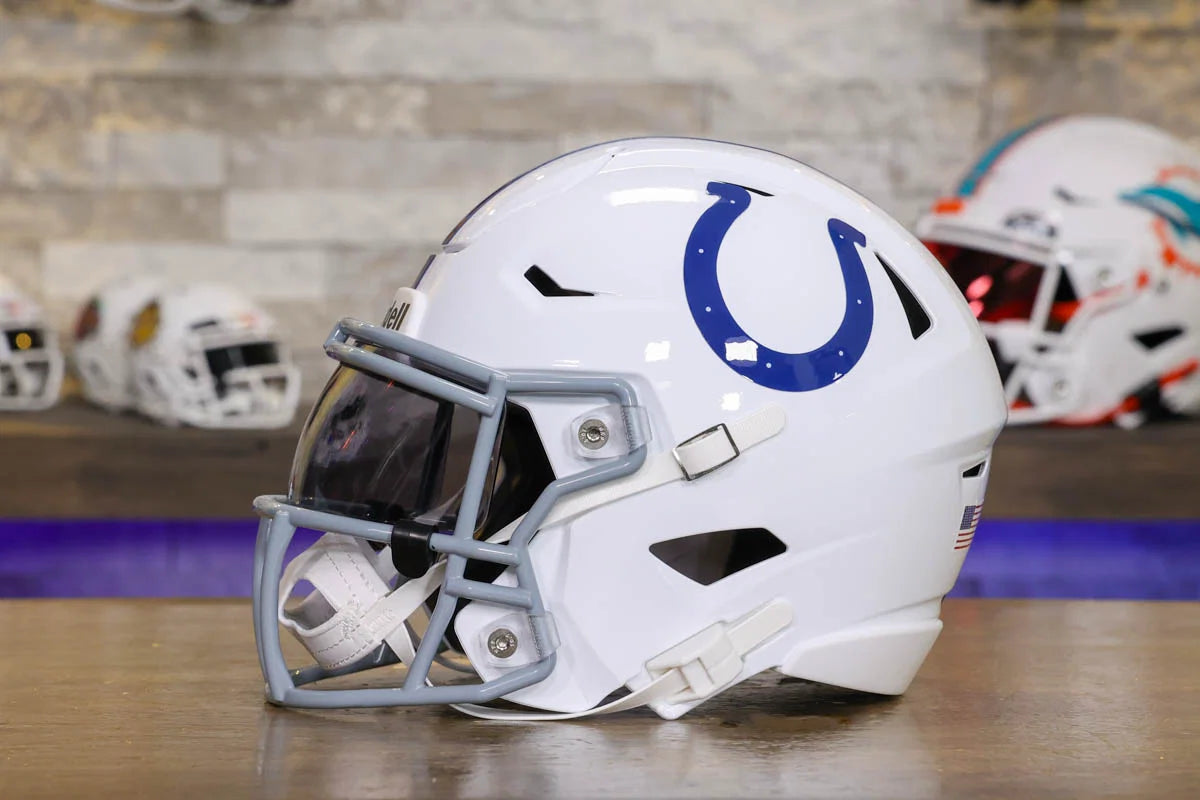 american football helmet size chart Indianapolis Colts Mid-Size SpeedFlex Crab Crabbing Fishing Pole This wood football helmet 2009 big 12 football season Color:Yellow Laser + Purple Laser + Green Laser