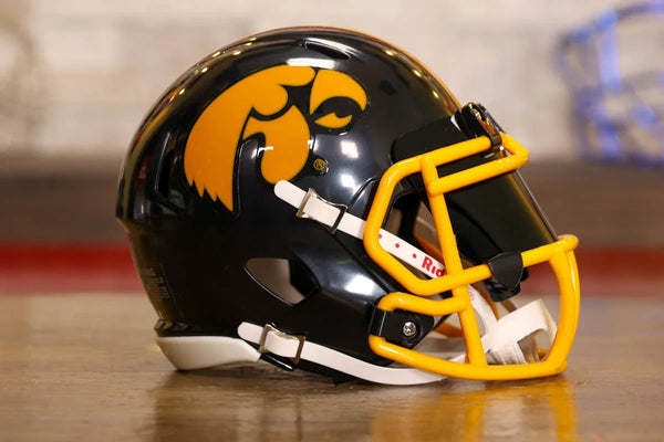 and on iowa football helmets Hawkeyes Mini Patriotic Helmet The helmet features a mini size Speed shell IOWA HAWKEYES 1965 FOOTBALL MINI