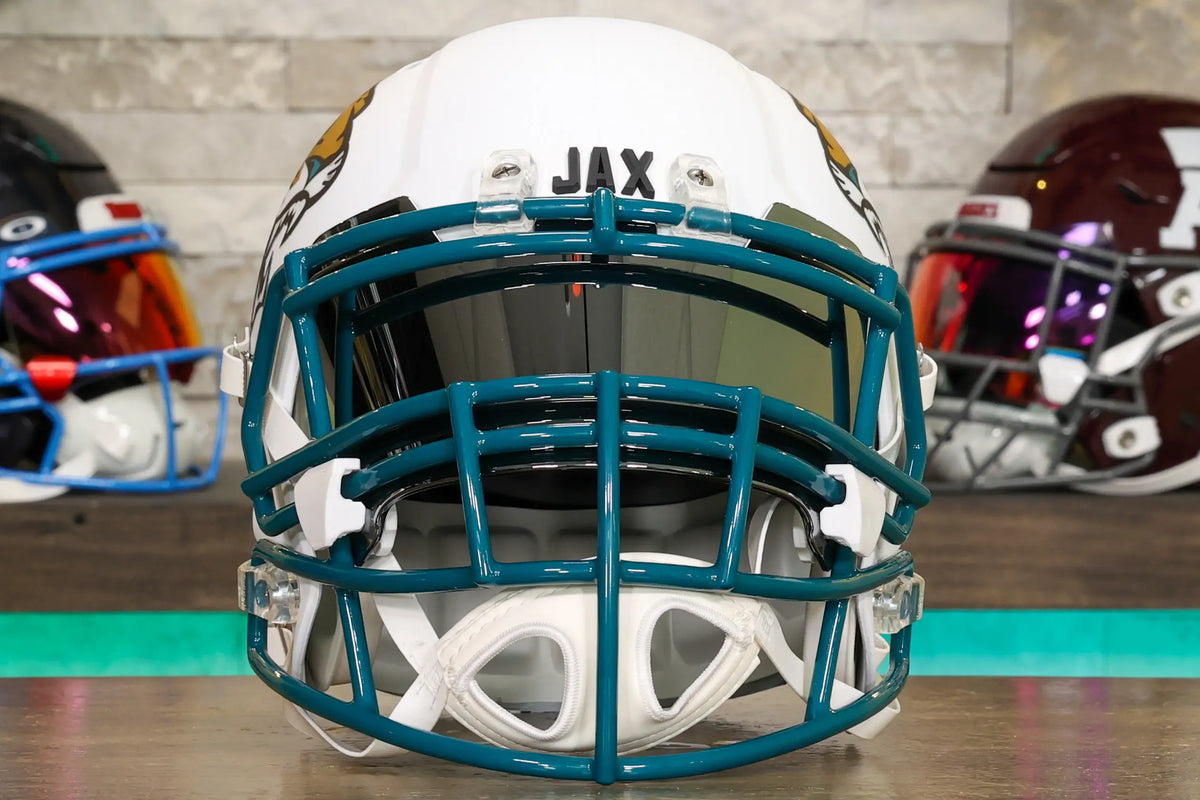 Casque réplique Riddell Slate Speed autographié par Travis Hunter des Jaguars de Jacksonville Casque réplique Riddell Slate Speed autographié par Travis Hunter des Jaguars de Jacksonville