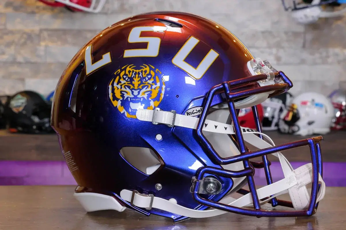 LSU Tigers Riddell Speed Authentic Helmet - Purple – Green
