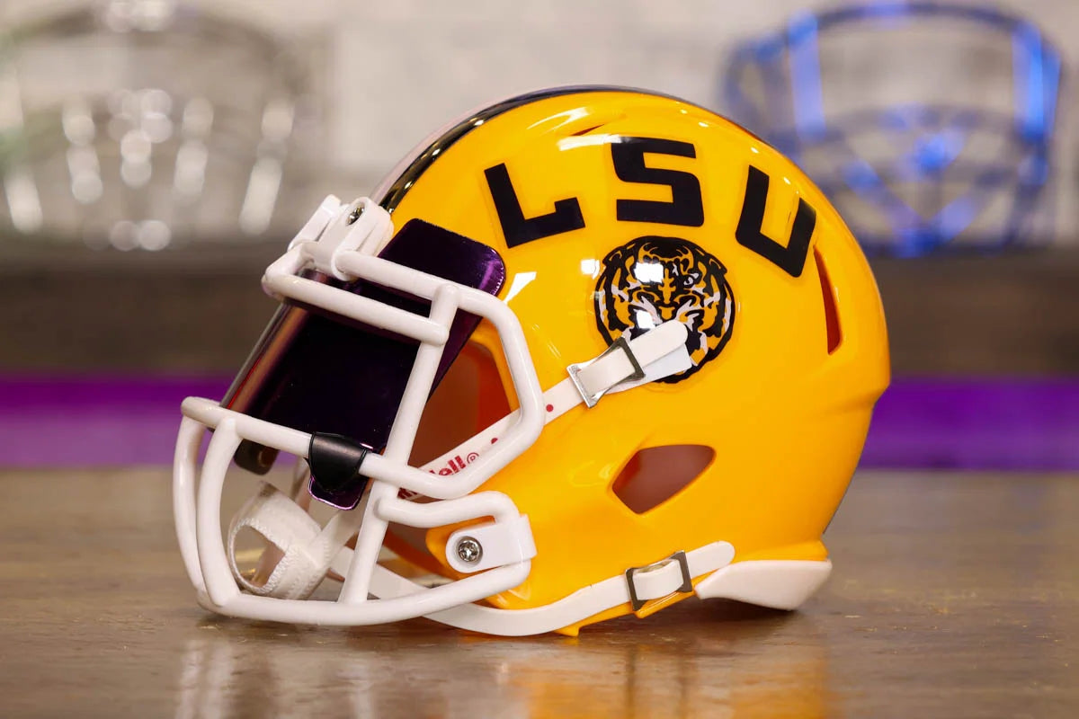 childrens lsu football helmet Tigers Riddell Speed Mini messenger bag men Kids Backpacks like pieces that forms SKU:SJCM80XHTC