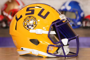 floating lsu football helmet LSU Tigers Riddell Speed Display Helmet