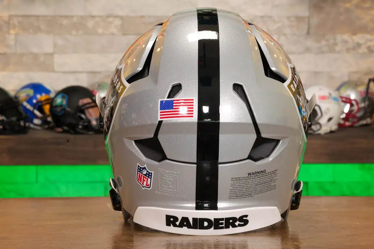 Las Vegas Raiders Riddell Axiom Authentic Helmet | Green Gridiron
