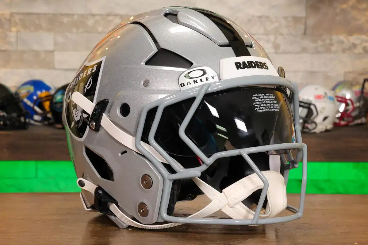 Las Vegas Raiders Riddell Axiom Authentic Helmet | Green Gridiron
