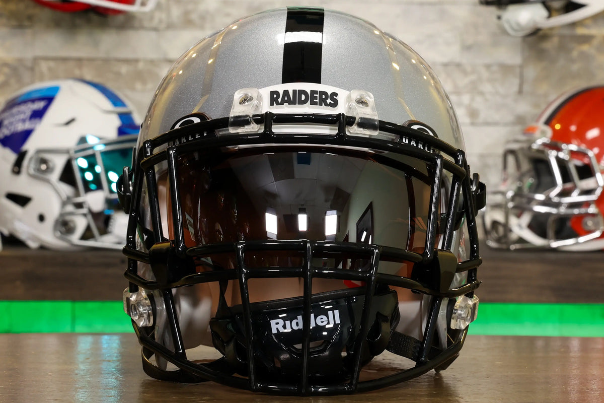 Mini Casque Riddell – Las Vegas Raiders – 10 Cm – Objet De Collection NFL
