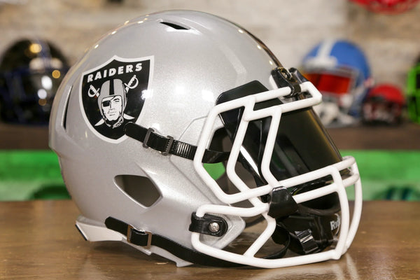Raiders Riddell ヘルメット シルバー LAS VEGAS RAIDERS NFL Football Helmet with Oakley CLEAR