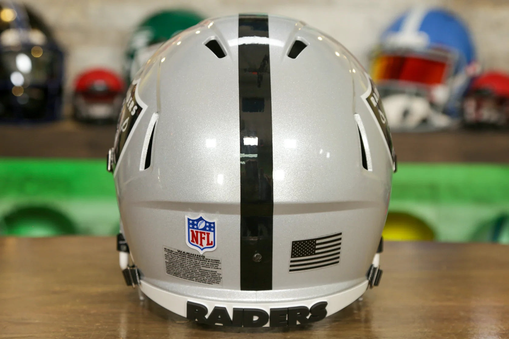 custom oakland raiders motorcycle helmet Las Vegas Raiders Riddell Speed Display Helmet