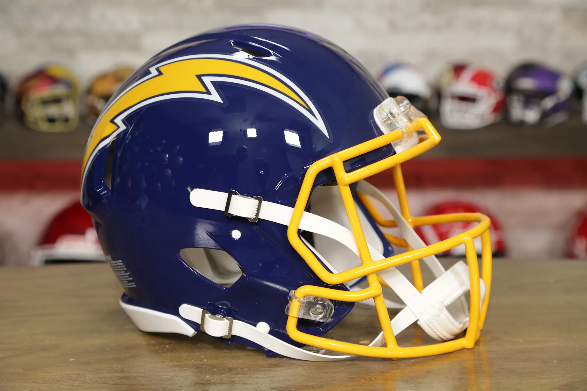 San Diego Chargers Authentic Speed Throwback Football Helmet 1974-1987 San Diego Chargers Authentic Speed Throwback Football Helmet 1974-1987
