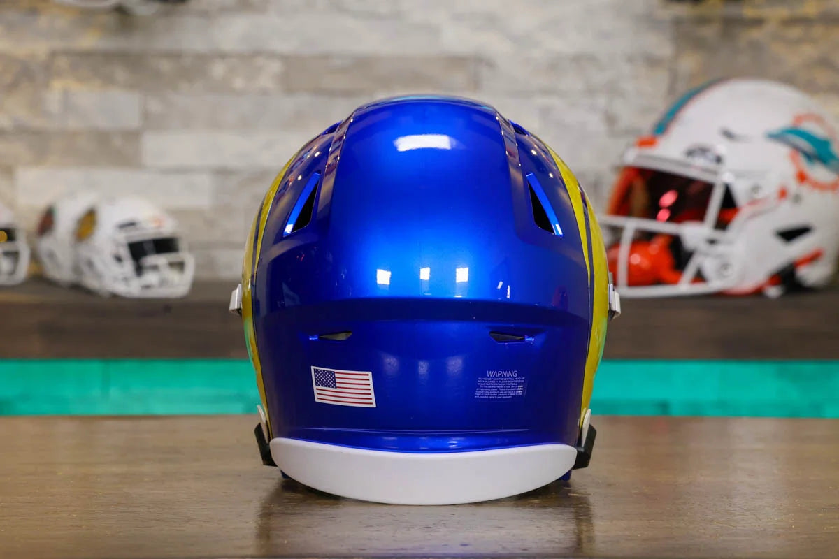 blue angels football helmet Los Angeles Rams Riddell SpeedFlex Mid-Size Helmet – Green Gridiron, Inc