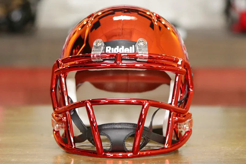all orange chrom football helmet Louisville Cardinals Riddell Speed Mini Helmet