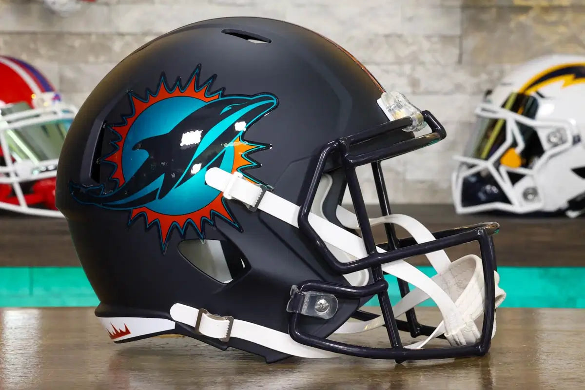 Miami Dolphins Riddell Speed Display Helmet - Rivalries