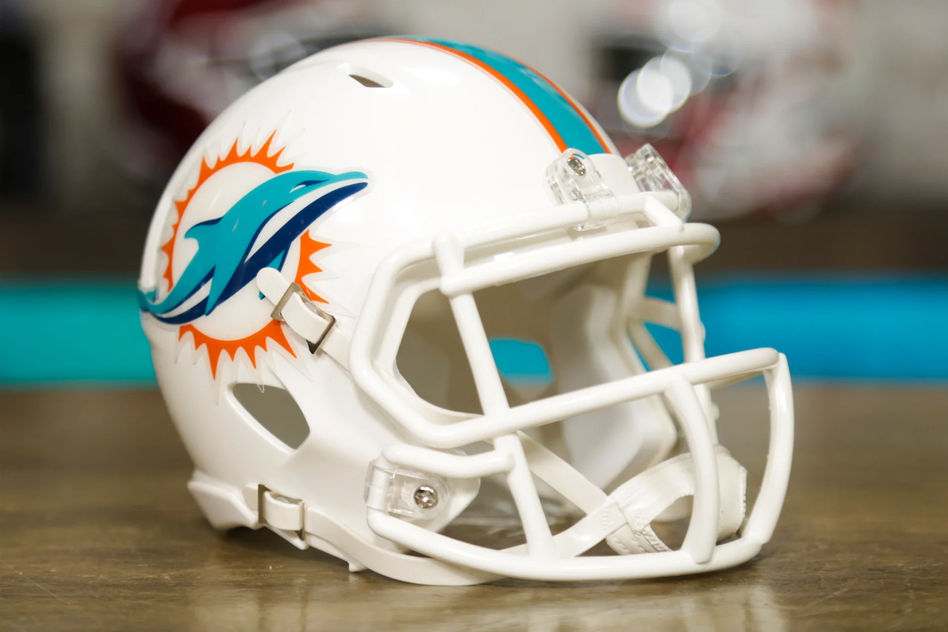 dolphin motorcycle helmets Miami Dolphins Riddell Speed Mini Helmet – Green Gridiron, Inc