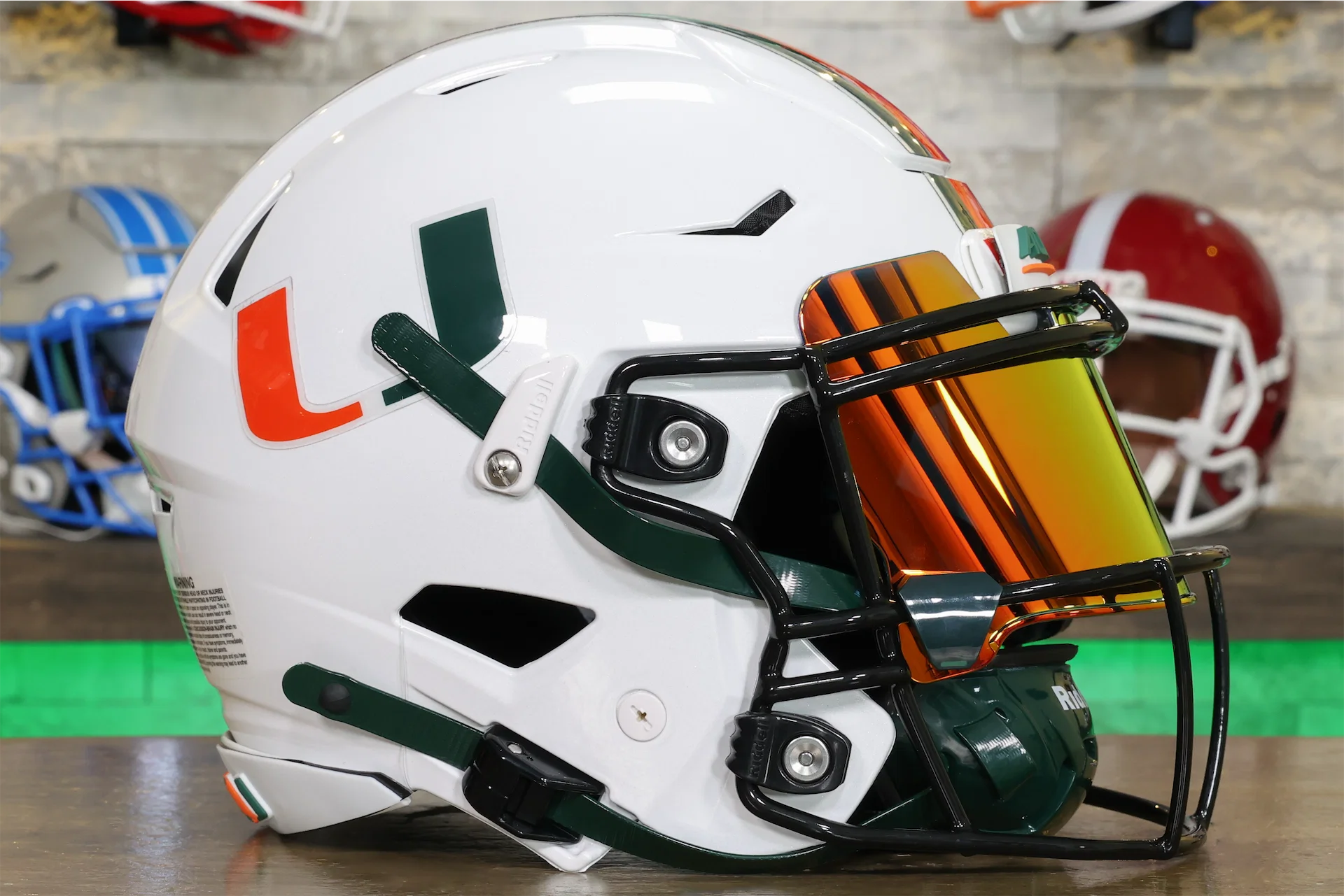 Miami Hurricanes Riddell SpeedFlex Helmet Miami Hurricanes Riddell SpeedFlex Helmet