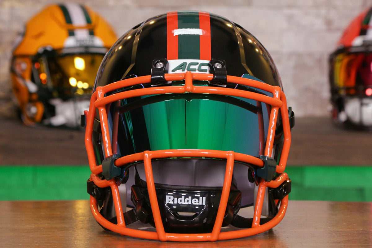 Fan Creations NCAA Miami Hurricanes Authentic Helmet Sign  12 Inch Team  Color Football Decor
