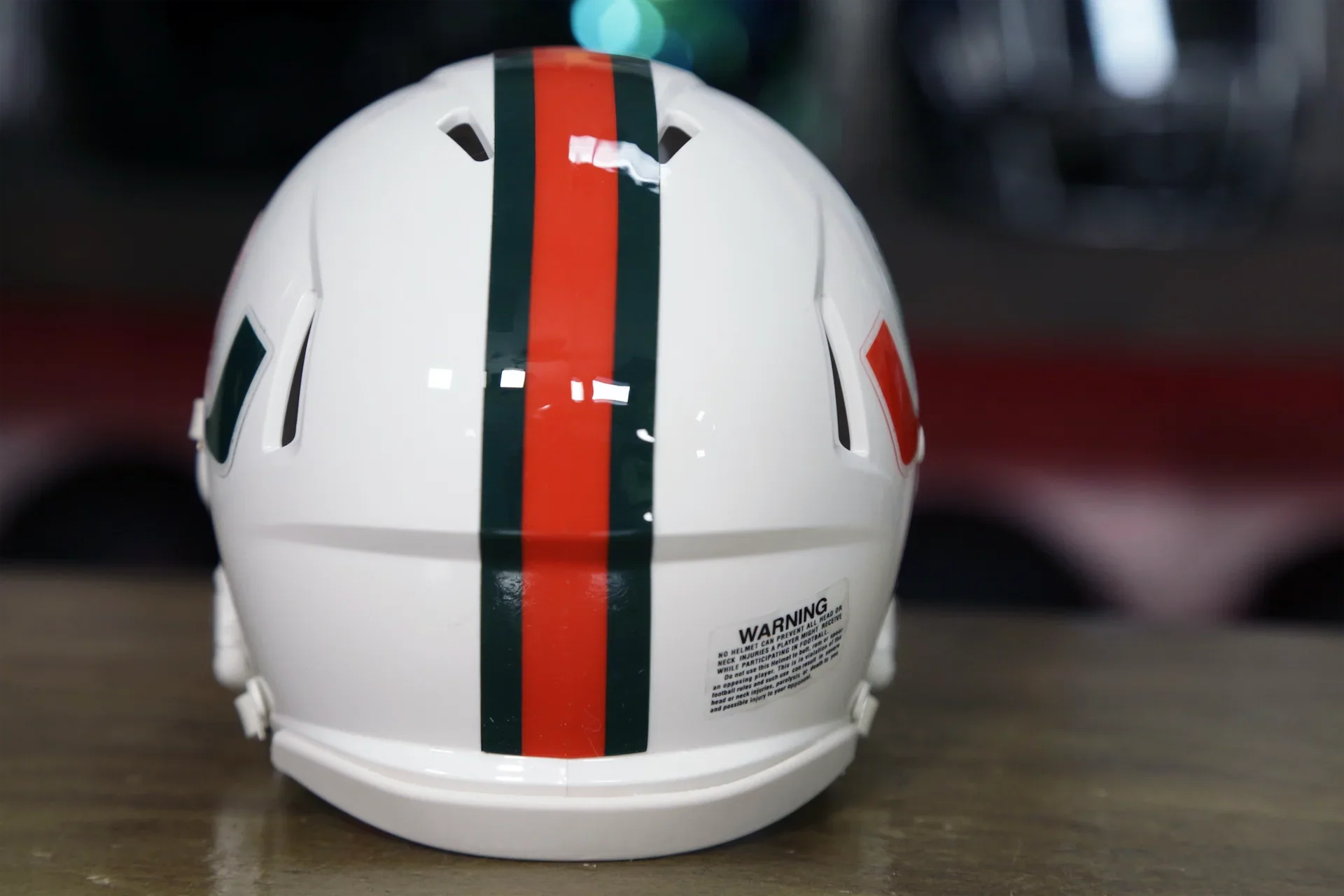 bike helmet miami Riddell Miami Hurricanes Mini Speed Helmet