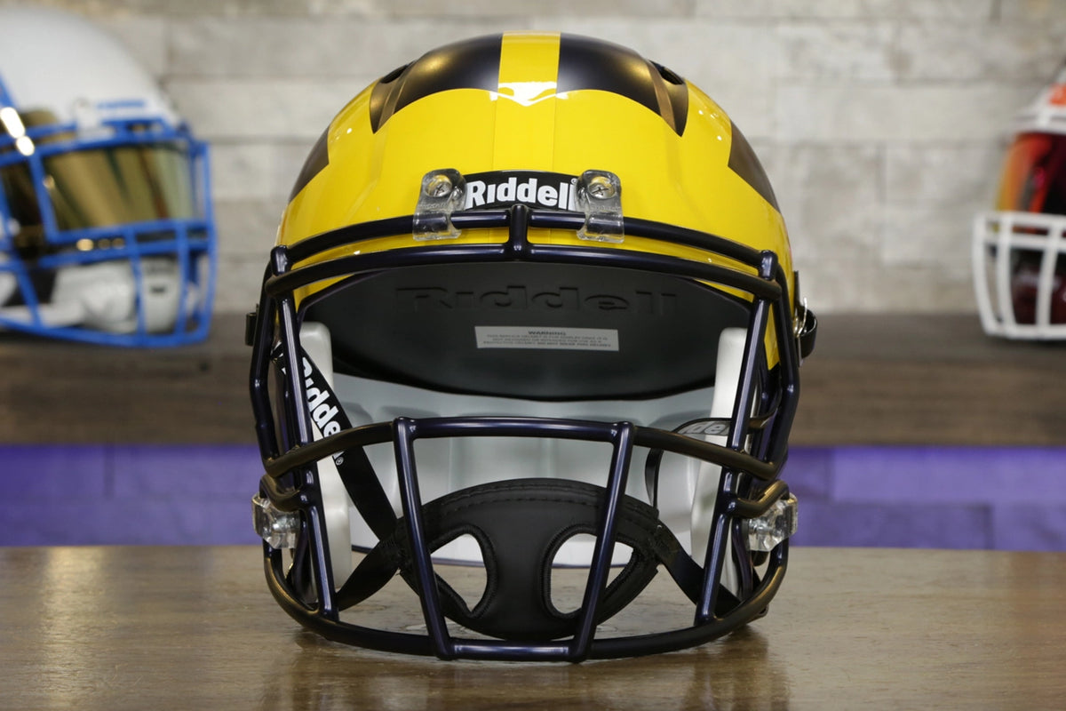 Casque Football Réplique Michigan Wolverines Riddell Speed - Taille M, Jaune, Neuf