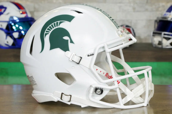 Michigan State Spartans Riddell Speed Authentic Helmet - Matte White