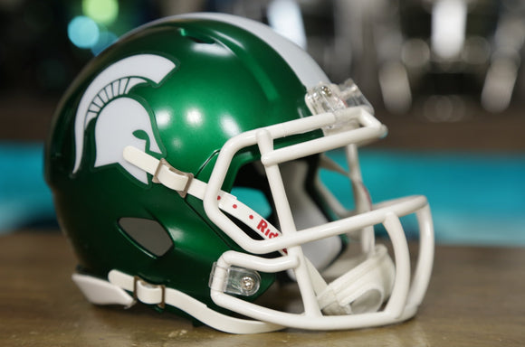 Michigan State Spartans Riddell Speed ​​Mini Casco - Verde satinado