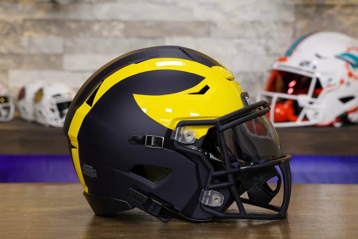 buy michigan football helmet State University LightHeaded field designs CUSTOM* MICHIGAN WOLVERINES NCAA Riddell
