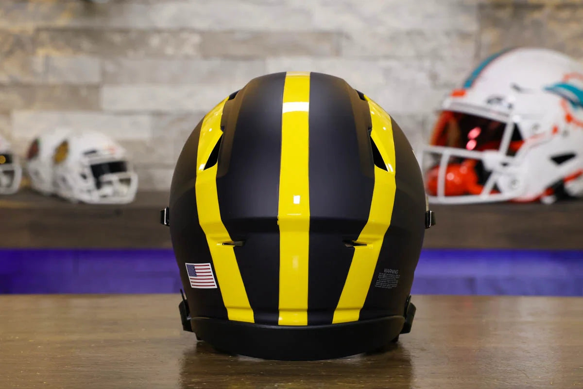 adidas university of michigan football helmet flex hat Michigan Wolverines Riddell SpeedFlex Mid-Size Helmet – Green Gridiron, Inc