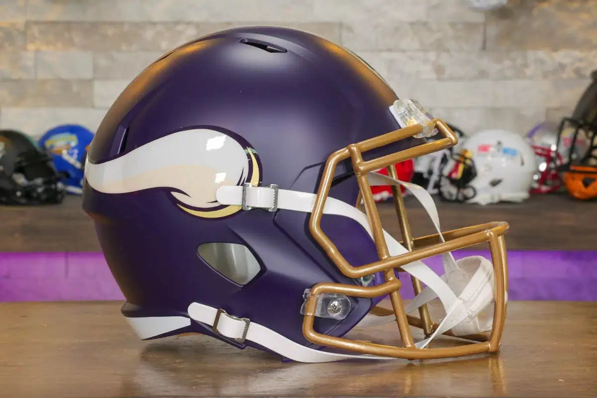 Minnesota Vikings Riddell Speed Display Helmet - Rivalries