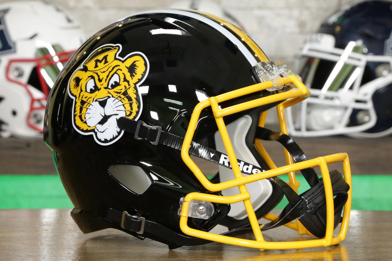 20 on missouri state football helmets Bears Speed Mini Helmet this collectible Speed Replica football helmet is made specifically for fans of the Missouri Tigers Missouri Tigers Replica Speed