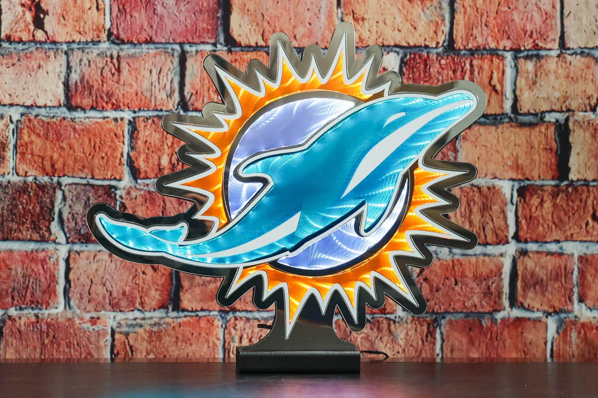 NFL LED Infinity Logo Light - Miami Dolphins